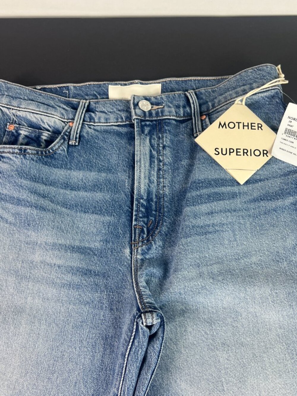Mother Jeans Women 29x27* Kick It Ankle Straight Light Blue Stretch Denim Tag 28 - Picture 2 of 16